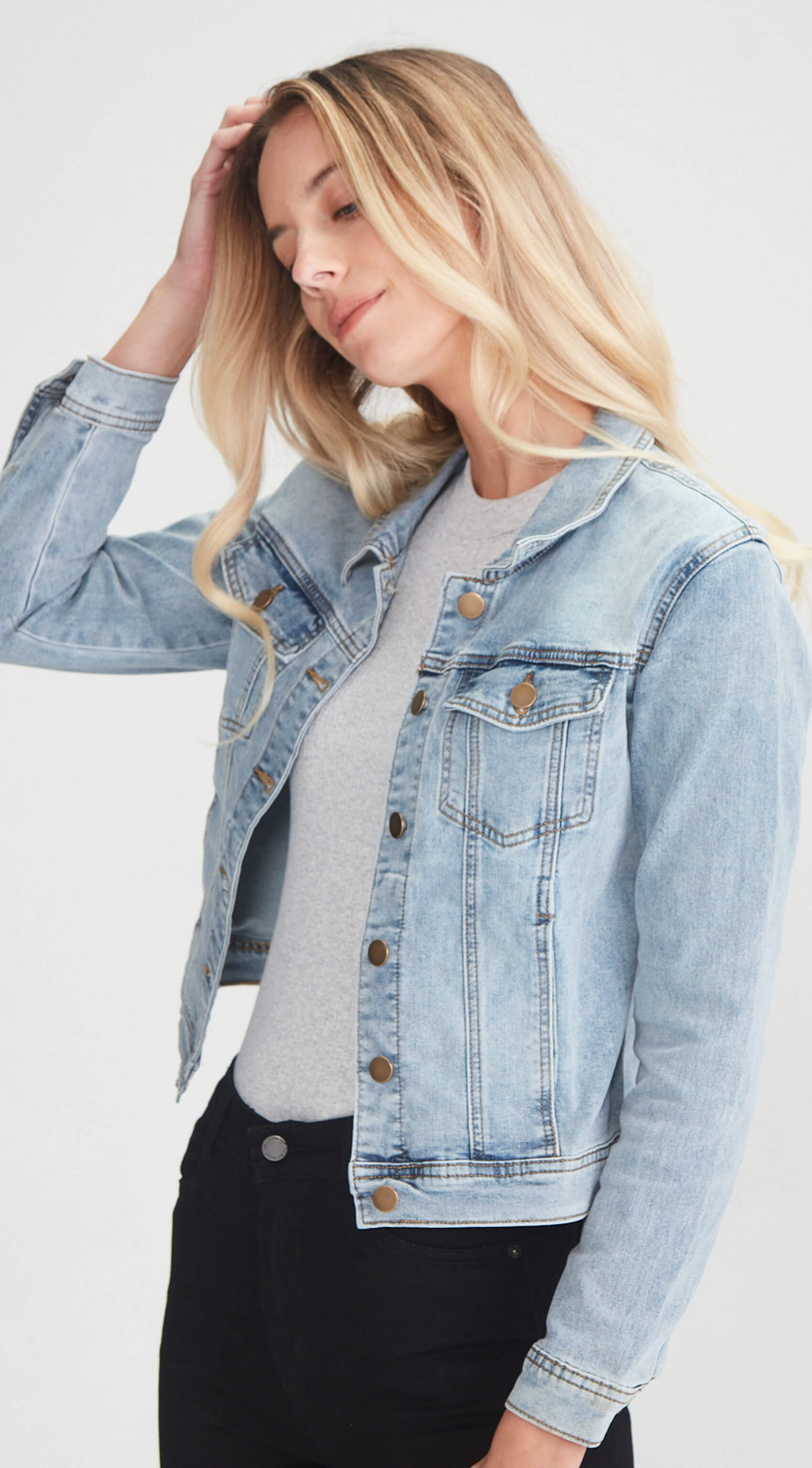 soft stretch denim jacket
