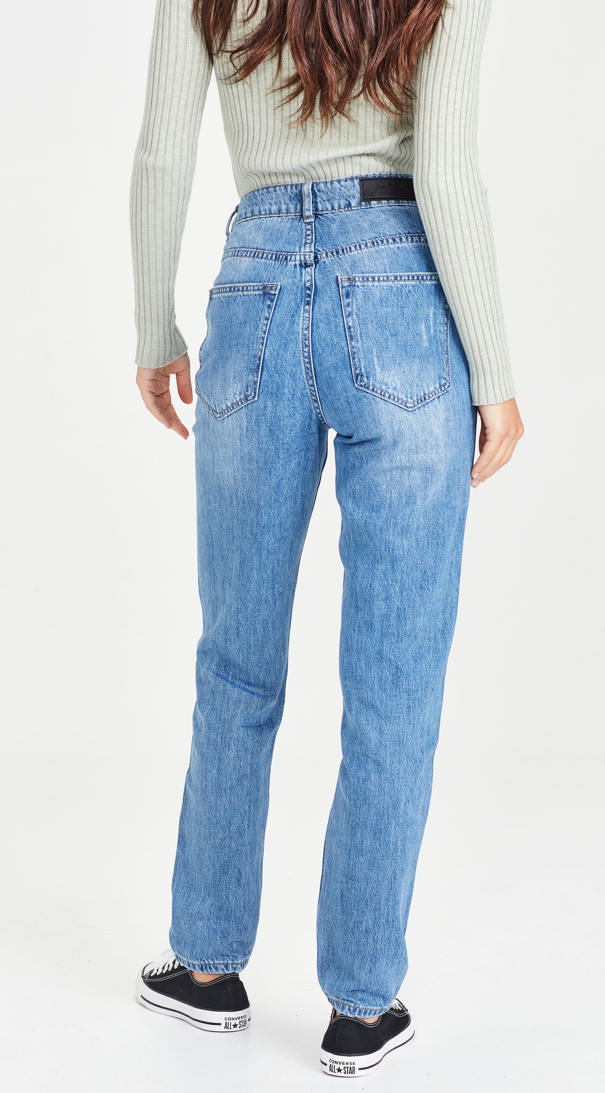 High Waisted Pacsun Megan Blue Mom Jeans JOSIE Blue Mom Jeans