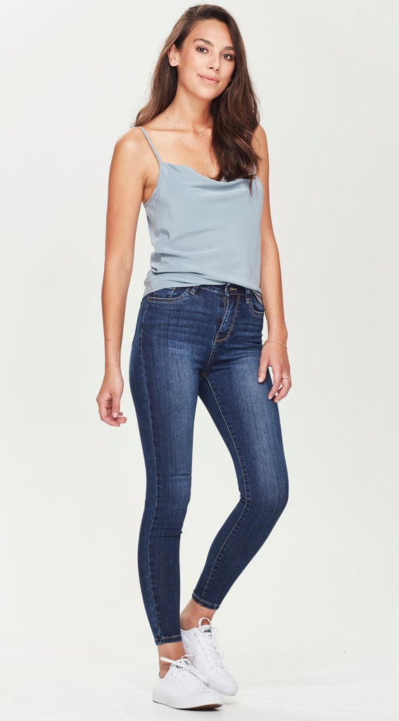 skinny stretch denim blue jean