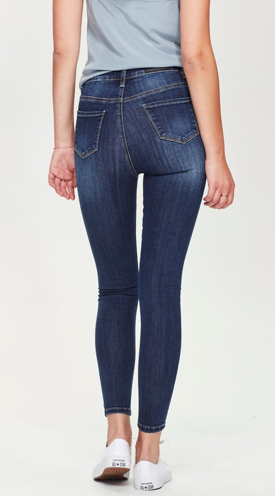 skinny stretch denim blue jean