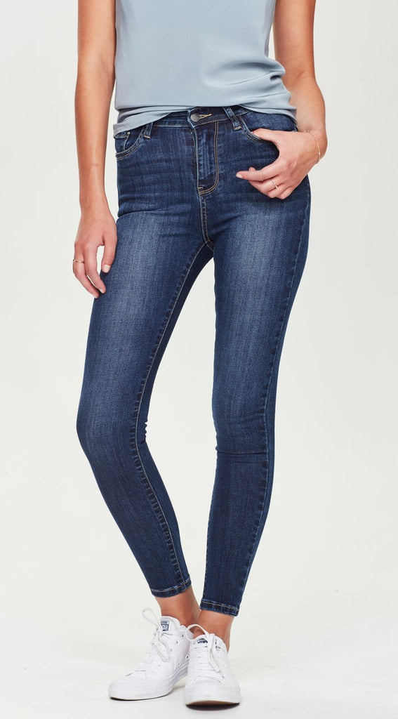 skinny stretch denim blue jean