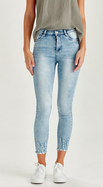 stretch denim blue jean